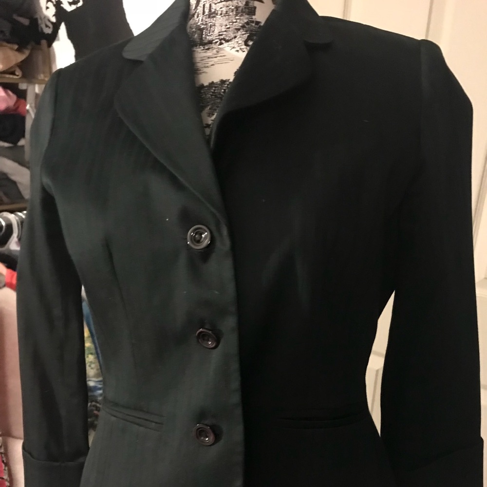 Black pinstriped blazer size 4